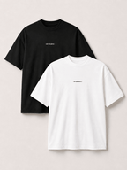 2 Oversized Box Tees (White & Black) - cotton cartel