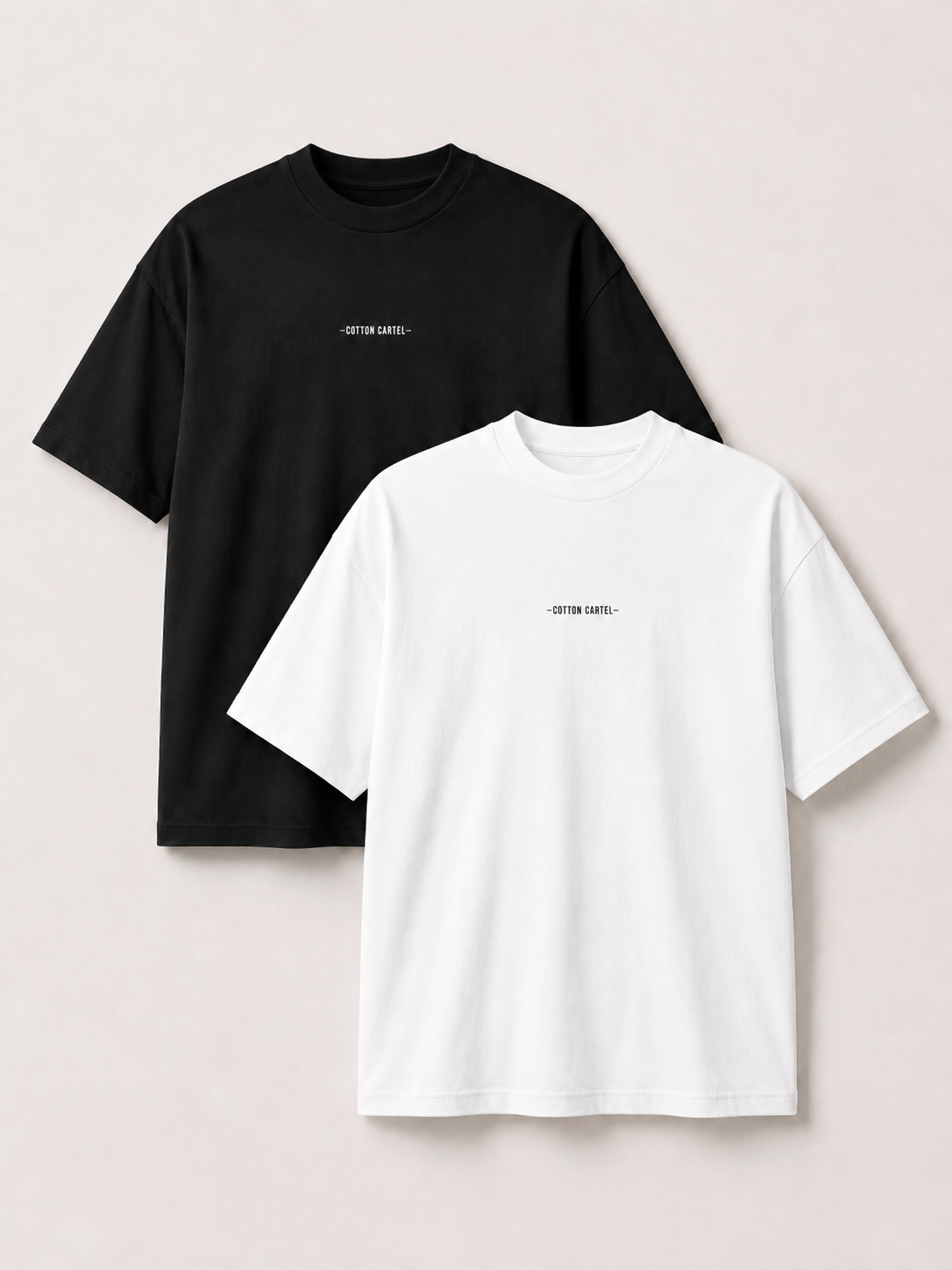 2 Oversized Box Tees (White & Black)