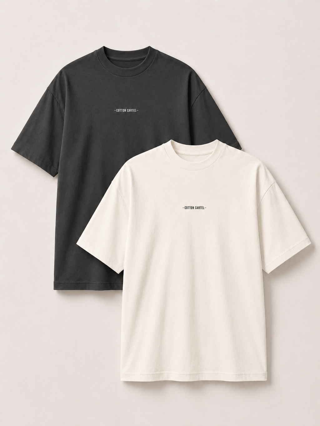 2 Oversized Box Tees (Vintage White & Vintage Black)