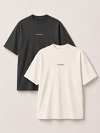 2 Oversized Box Tees (Vintage White & Vintage Black)