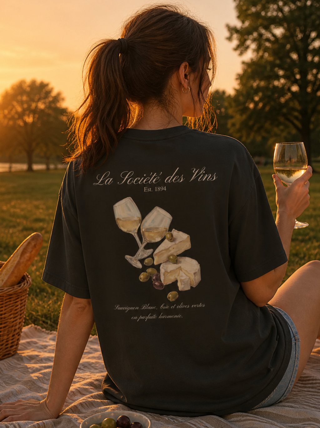 White Wine Society Oversized Box Tee