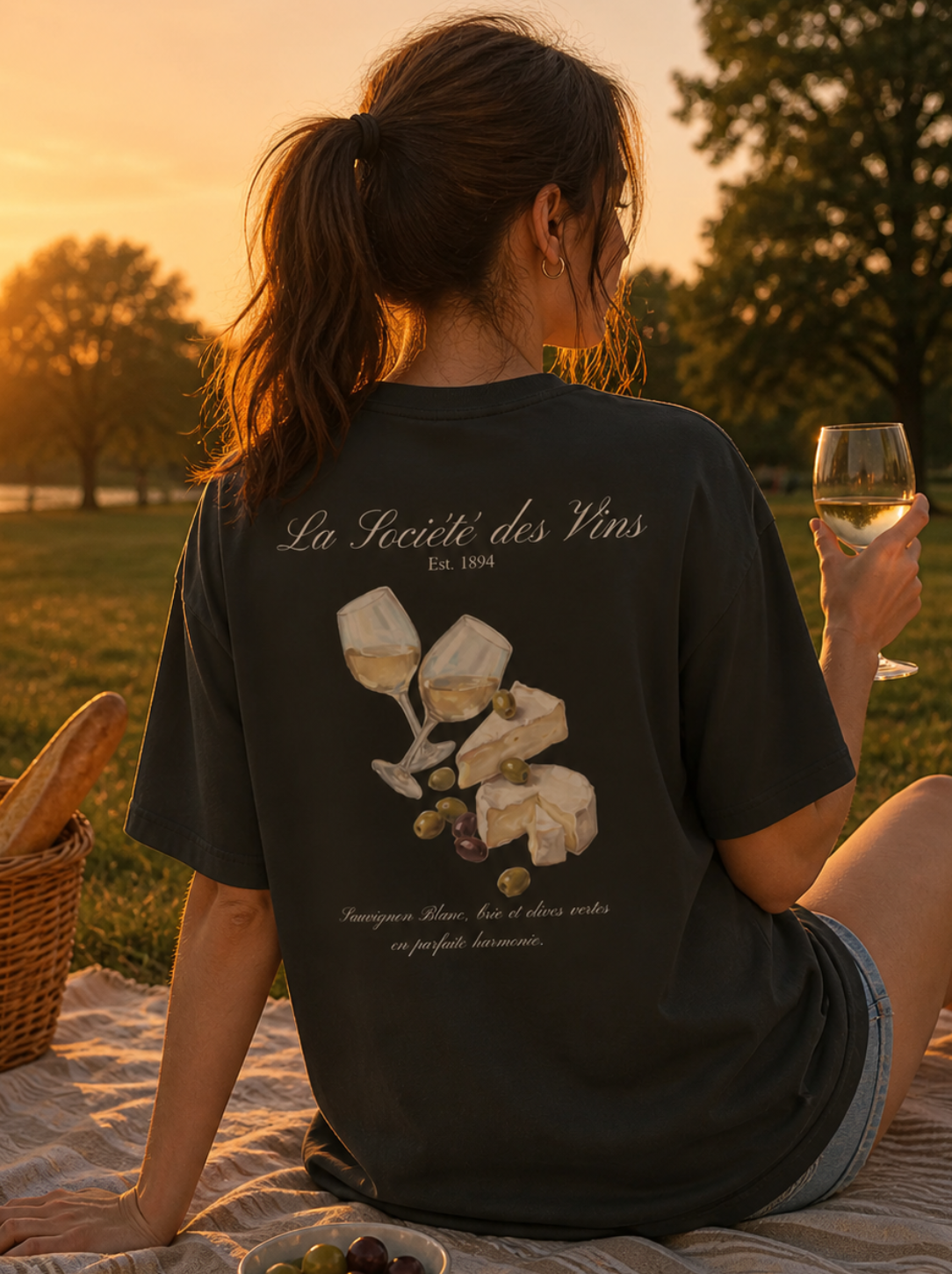 White Wine Society Oversized Box Tee