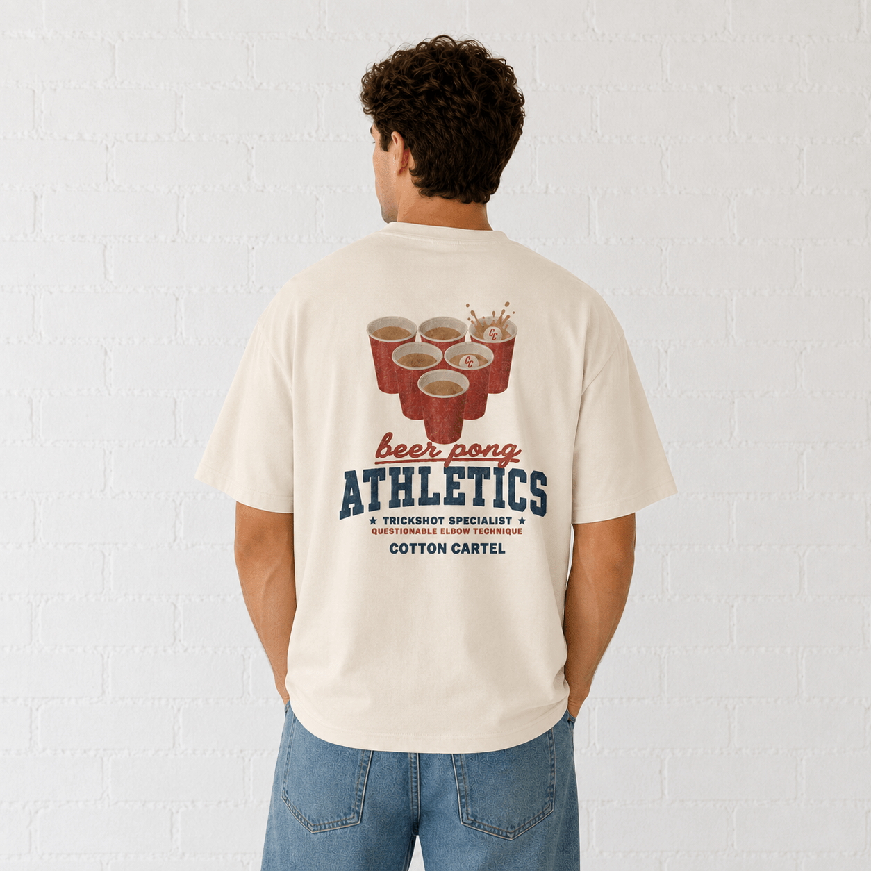 Beer Pong Oversized Box Tee - cotton cartel