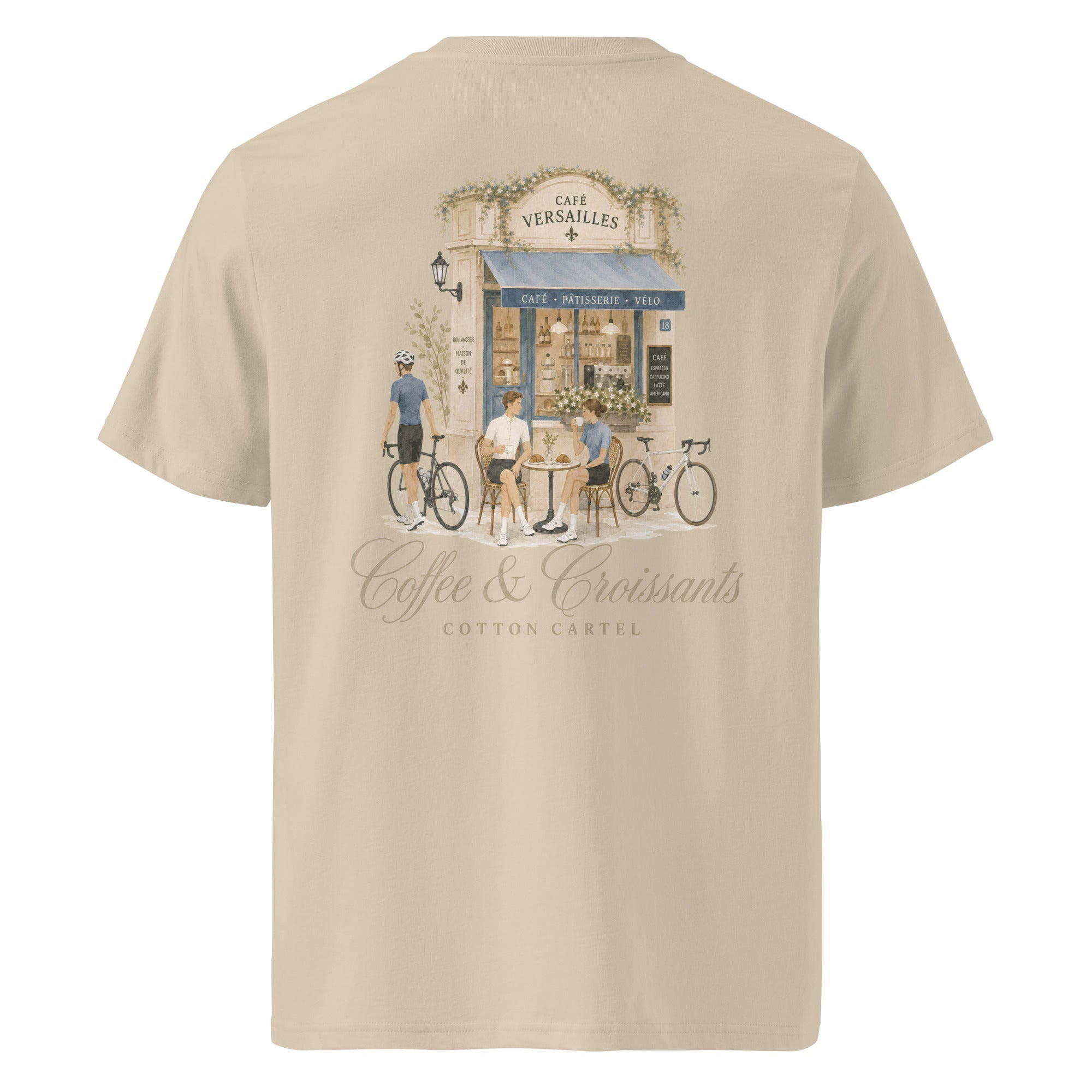 Coffee & Croissant Bike Stop Classic Tee - cotton cartel