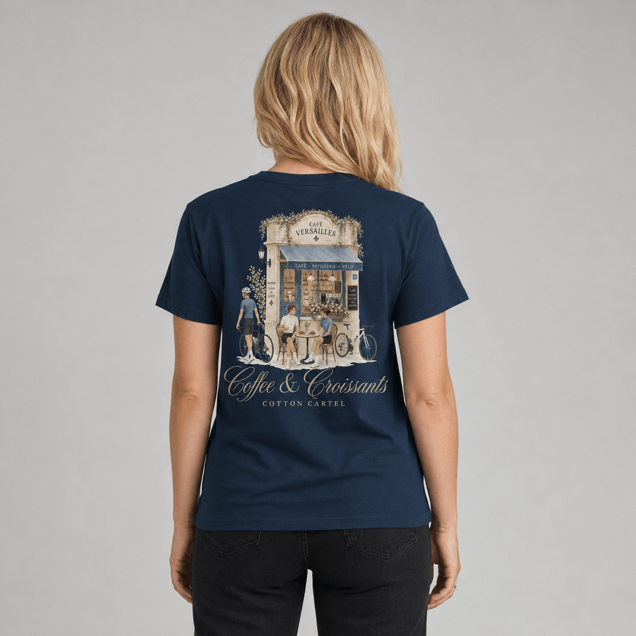 Coffee & Croissant Bike Stop Classic Tee - cotton cartel