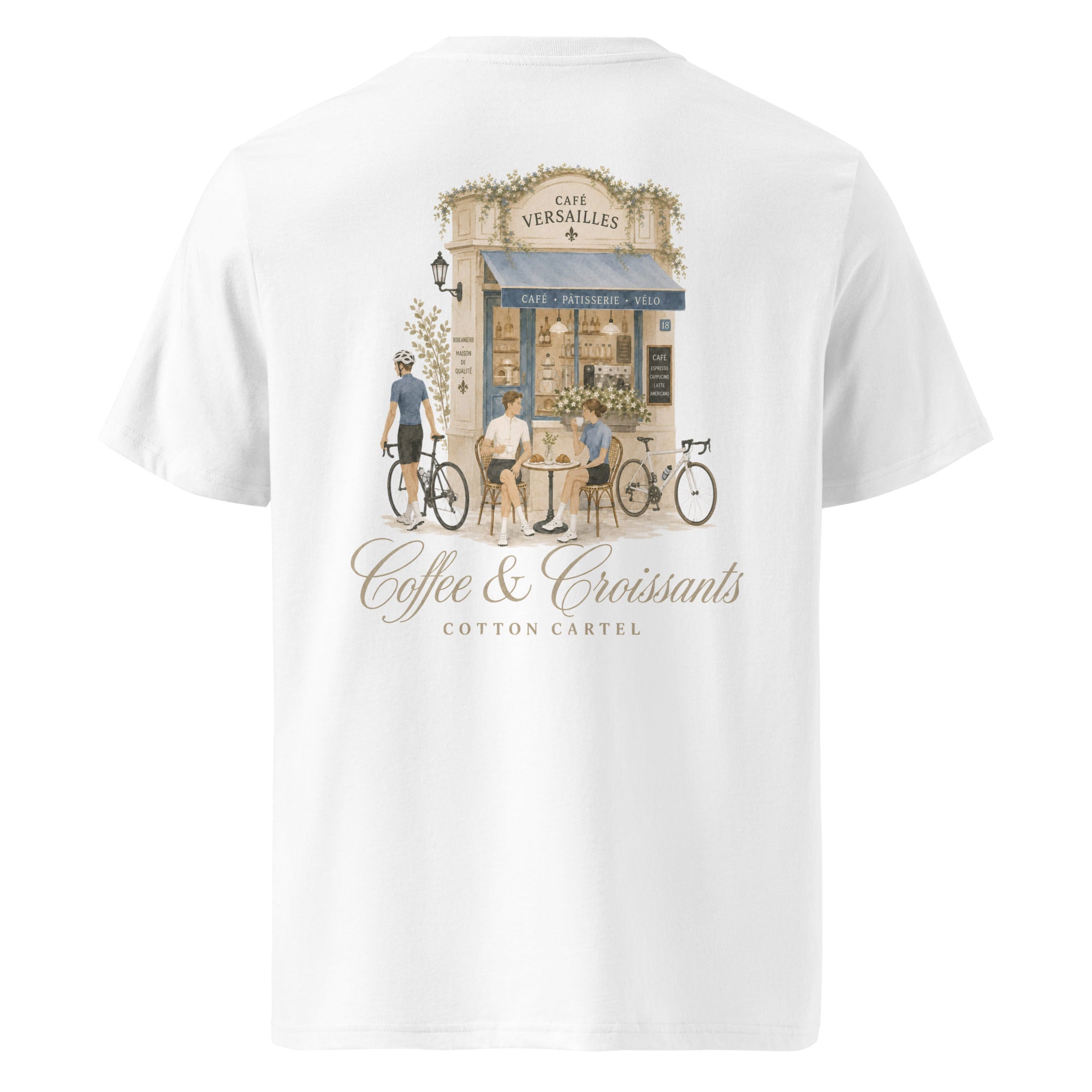 Coffee & Croissant Bike Stop Classic Tee - cotton cartel