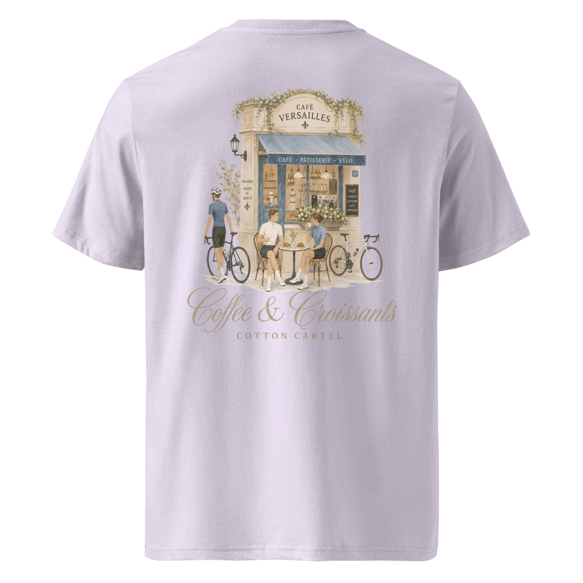 Coffee & Croissant Bike Stop Classic Tee - cotton cartel