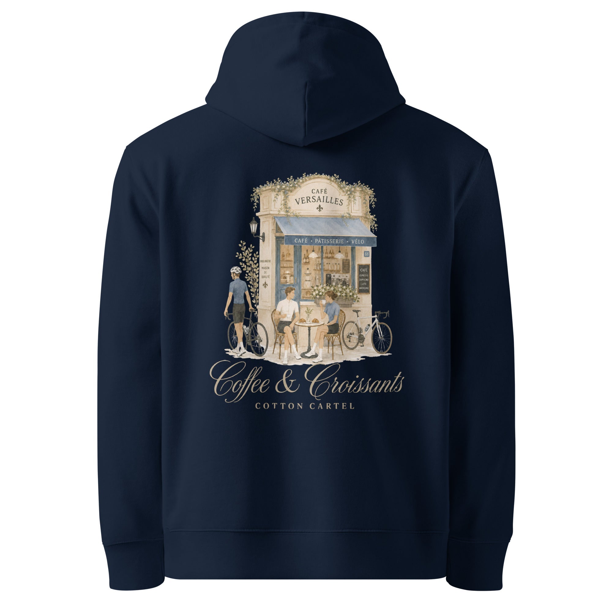 Coffee & Croissant Bike Stop Hoodie - cotton cartel