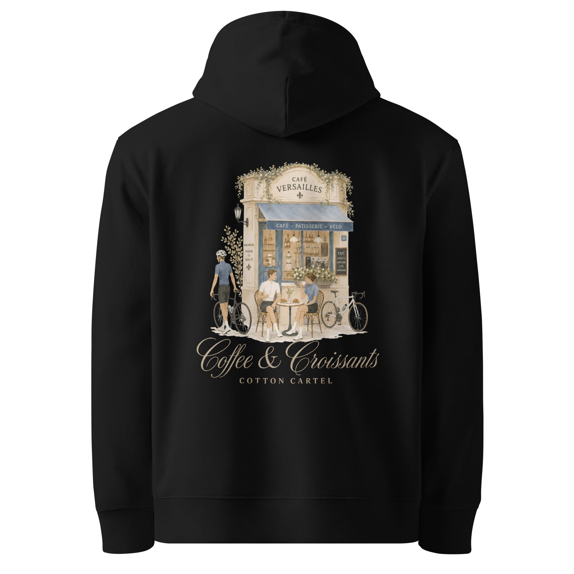 Coffee & Croissant Bike Stop Hoodie - cotton cartel