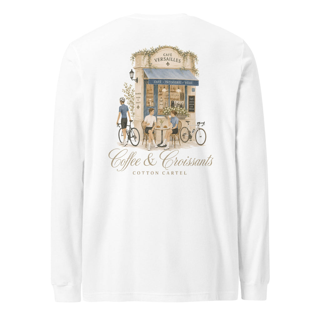 Coffee & Croissant Bike Stop Lightweight Long Sleeve - cotton cartel