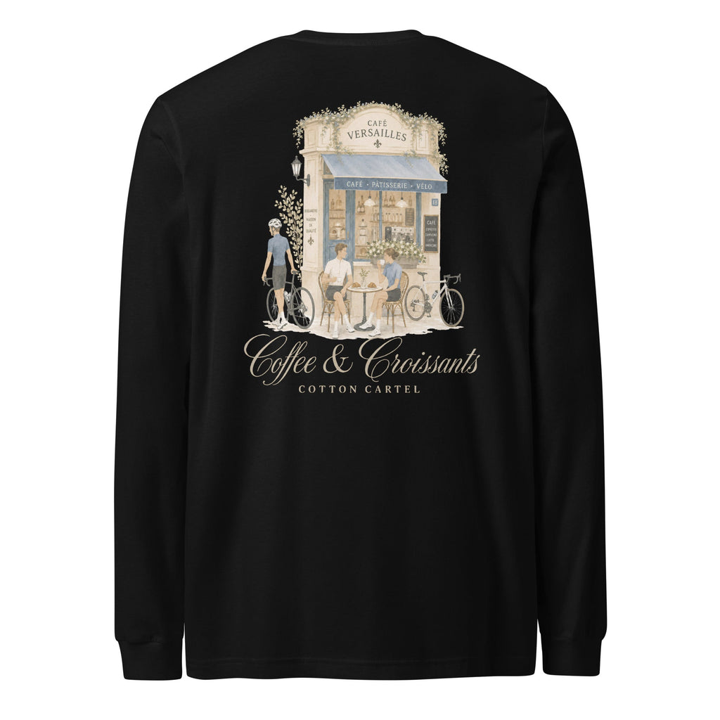 Coffee & Croissant Bike Stop Lightweight Long Sleeve - cotton cartel