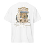 Coffee & Croissant Bike Stop Oversized Box Tee - cotton cartel