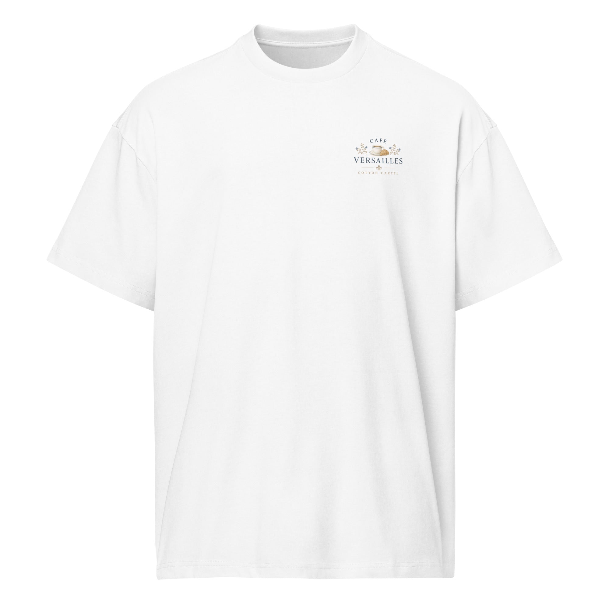 Coffee & Croissant Bike Stop Oversized Box Tee - cotton cartel
