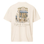 Coffee & Croissant Bike Stop Oversized Box Tee - cotton cartel