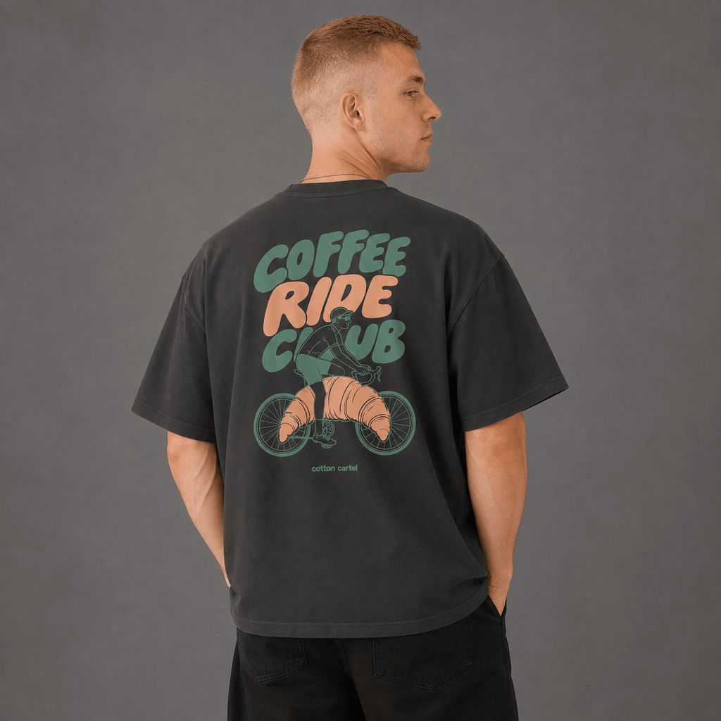Coffee Ride Club Oversized Box Tee - cotton cartel