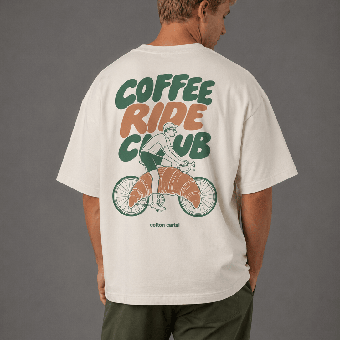Coffee Ride Club Oversized Box Tee - cotton cartel