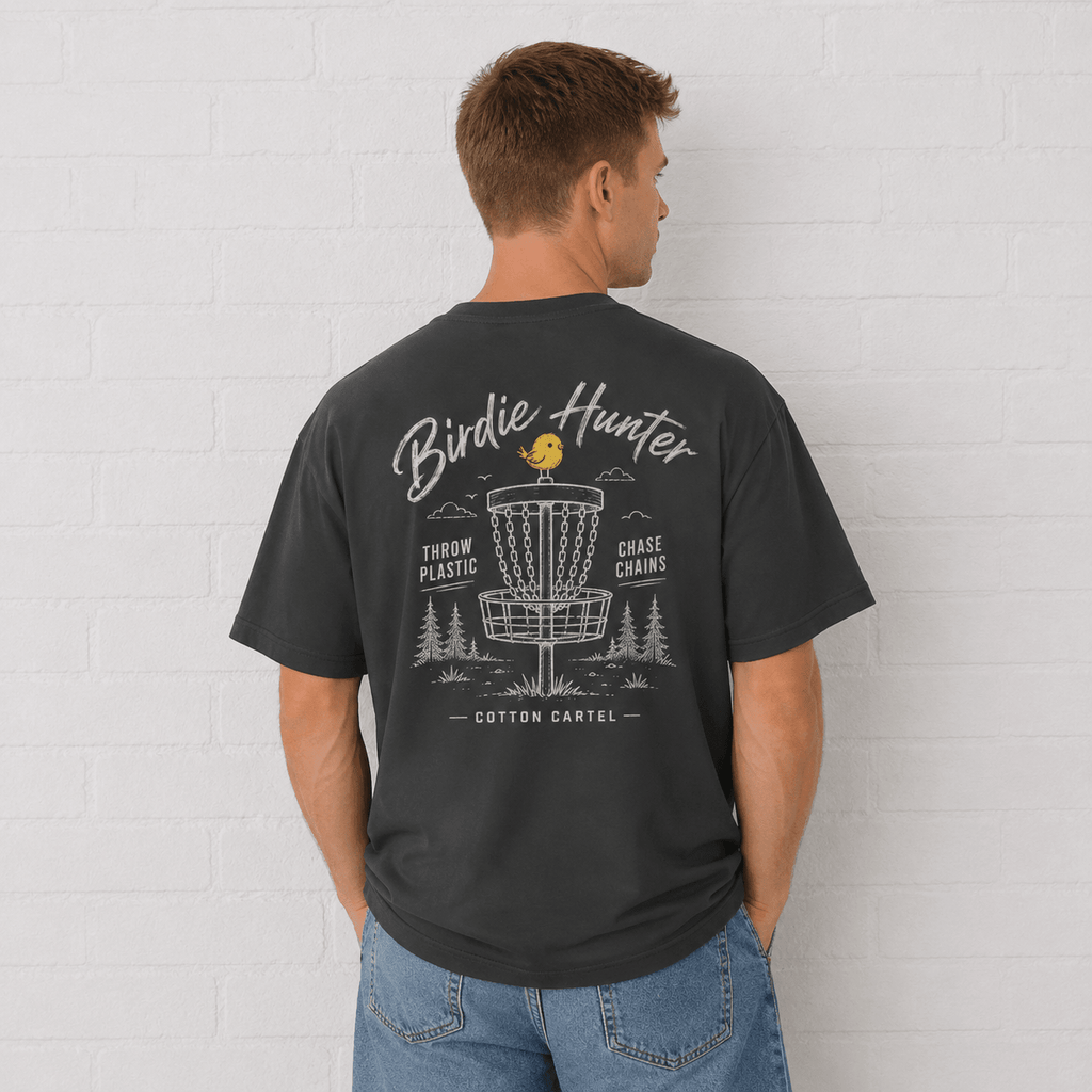 Disc Golf Birdie Hunter Oversized Box Tee - cotton cartel
