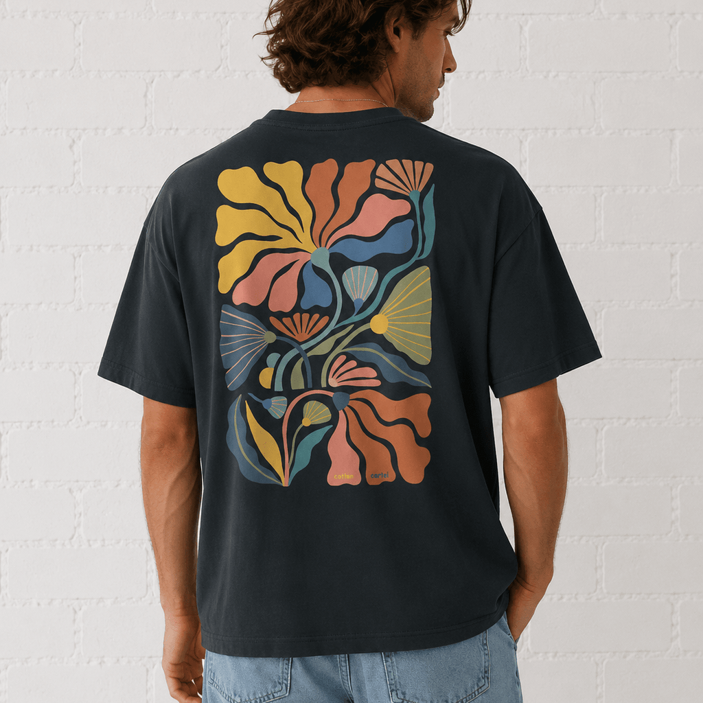 Funky Flora Oversized Box Tee - cotton cartel
