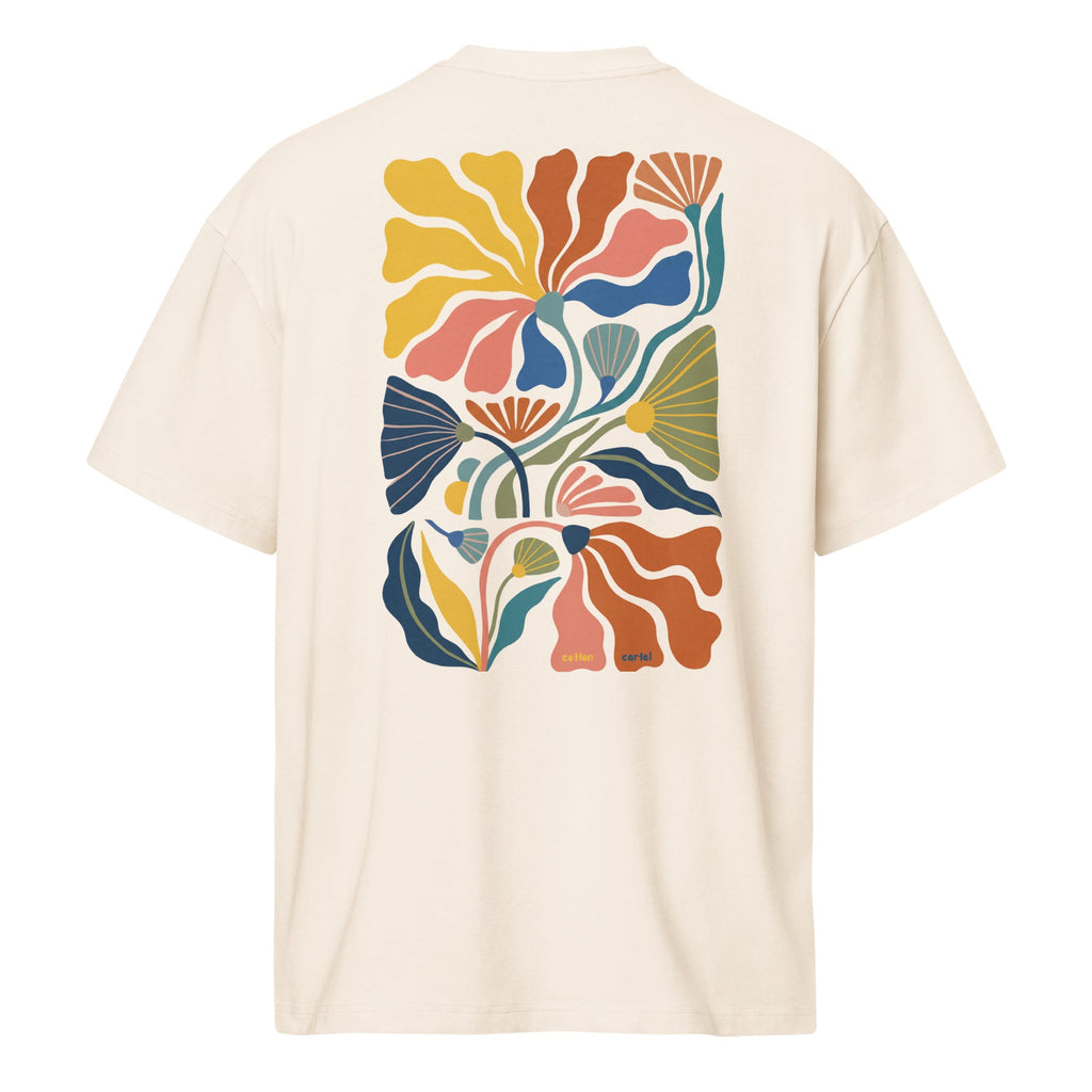 Funky Flora Oversized Box Tee - cotton cartel