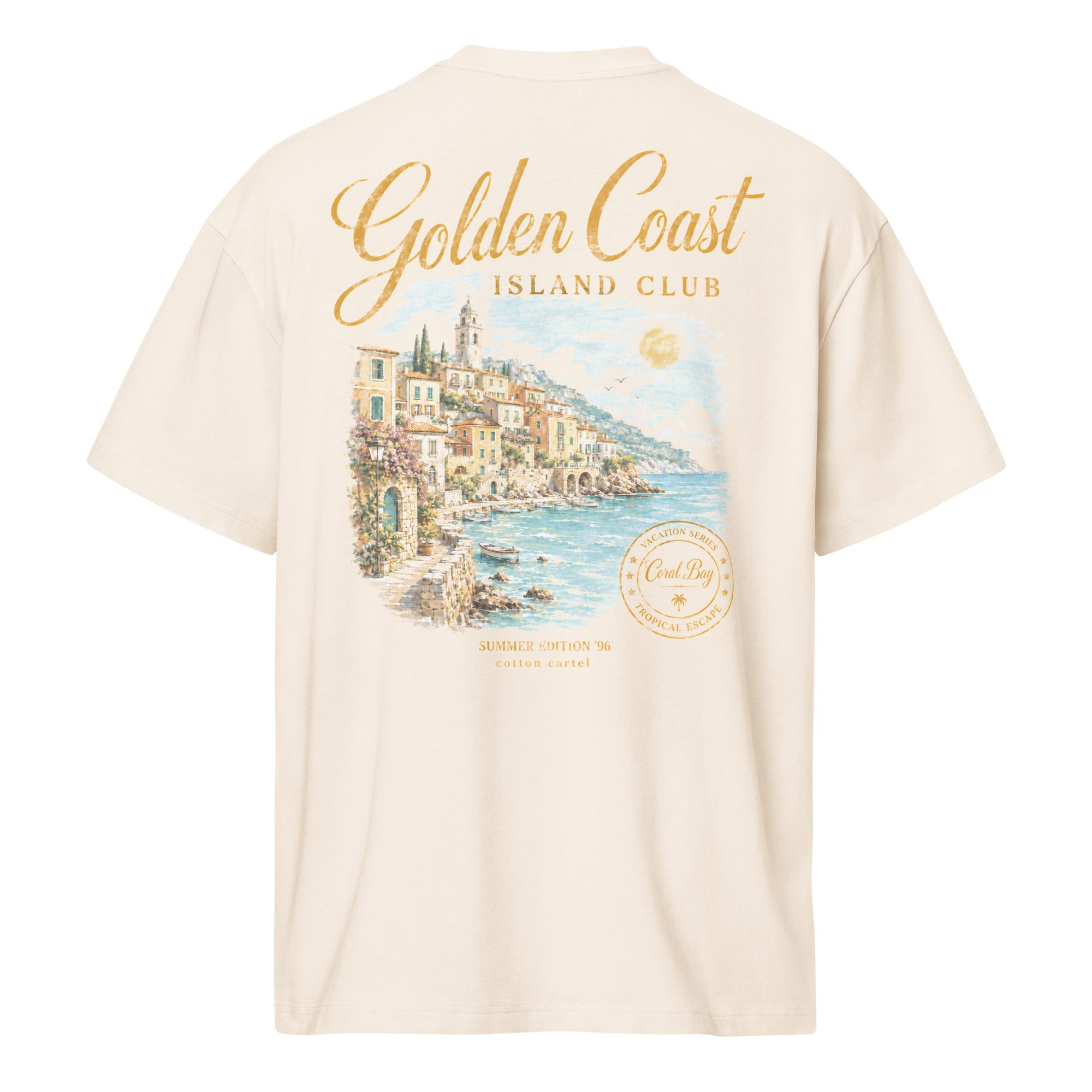Golden Coast Oversized Box Tee - cotton cartel