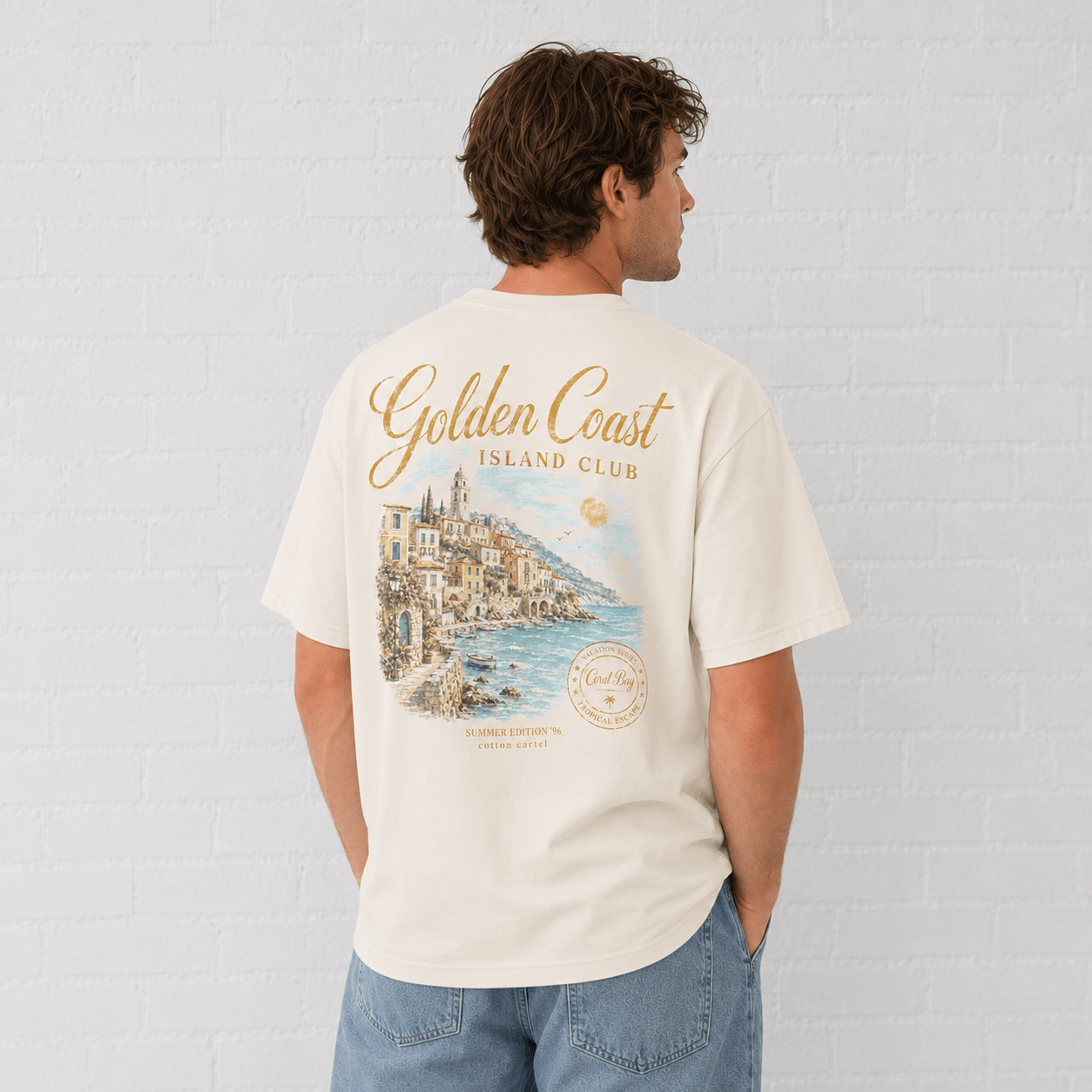 Golden Coast Oversized Box Tee - cotton cartel