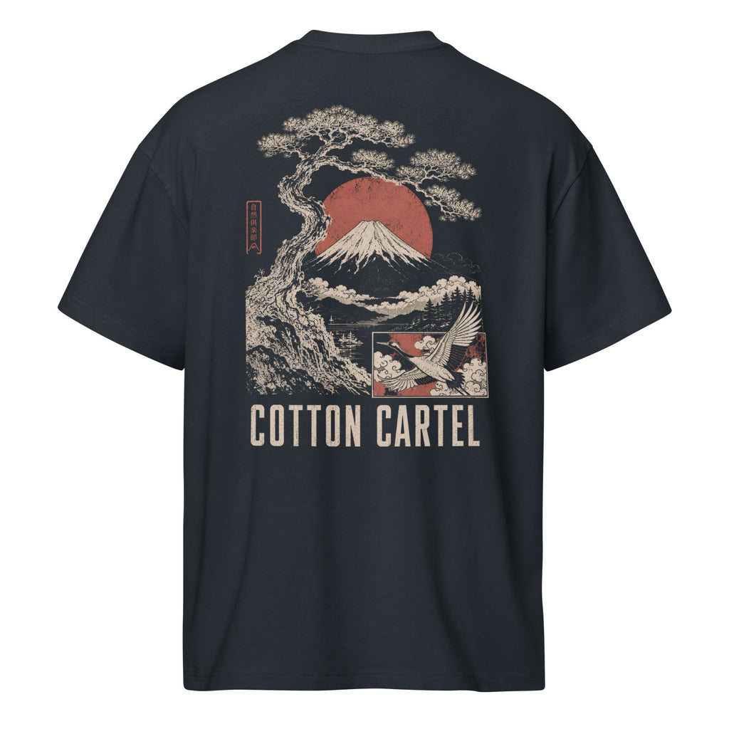 Land of the Rising Crane Oversized Box Tee - cotton cartel