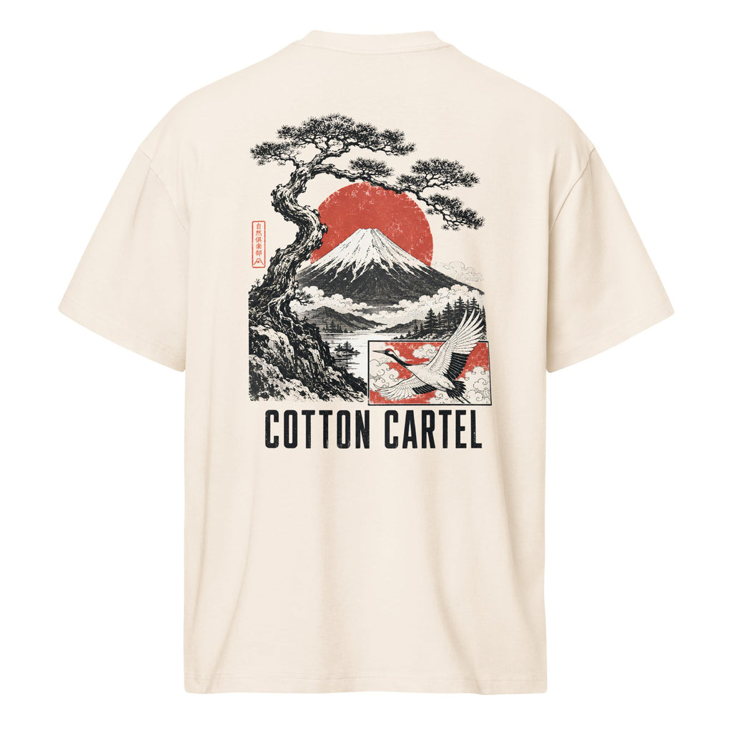 Land of the Rising Crane Oversized Box Tee - cotton cartel