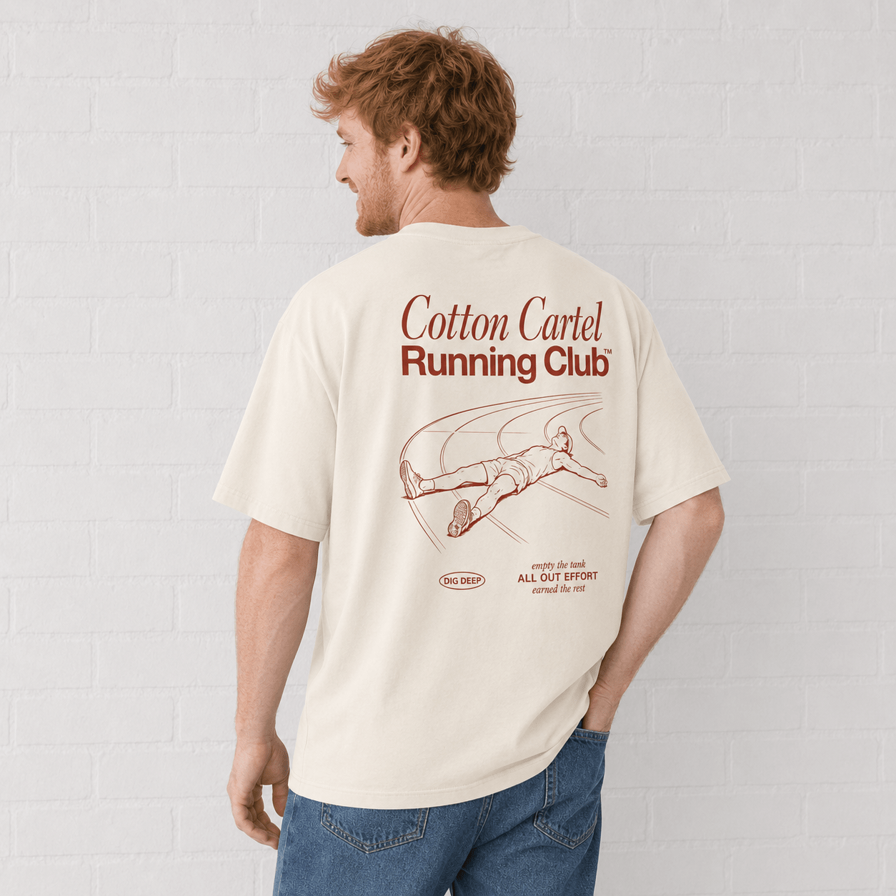 Running Club Oversized Box Tee - cotton cartel