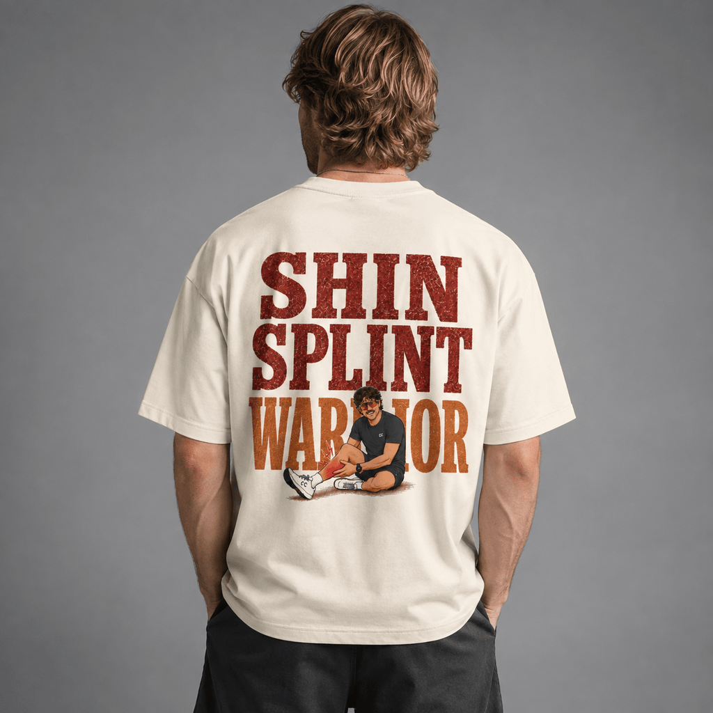 Shin Splint Warrior Men’s Oversized Box Tee - cotton cartel