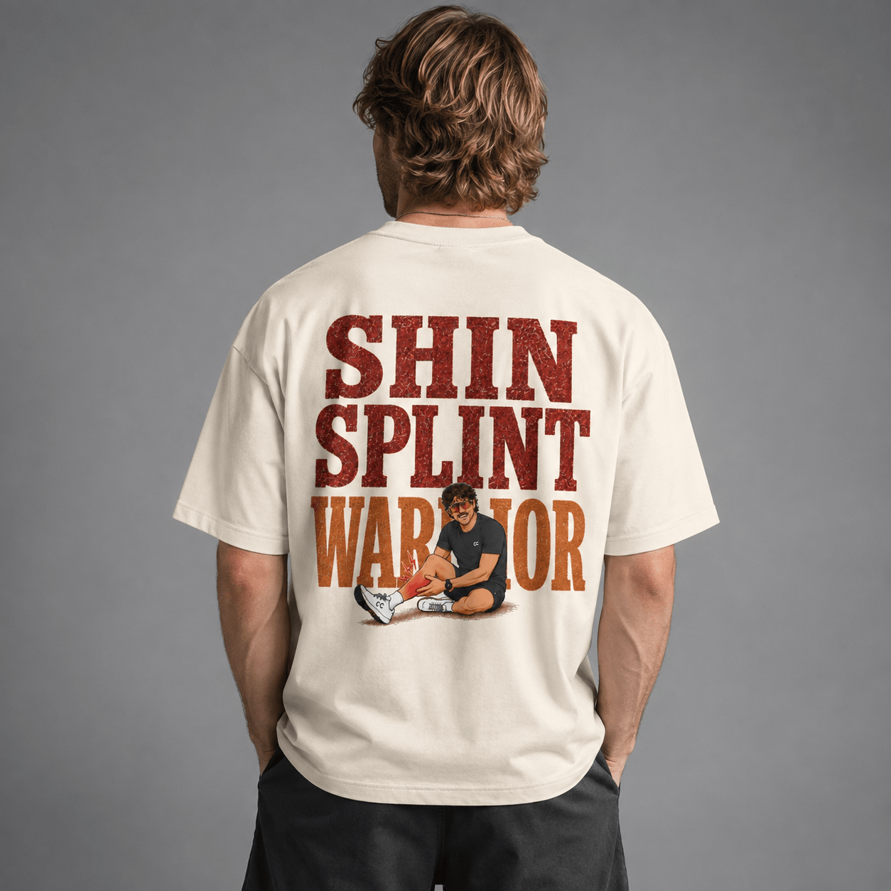 Shin Splint Warrior Men’s Oversized Box Tee - cotton cartel