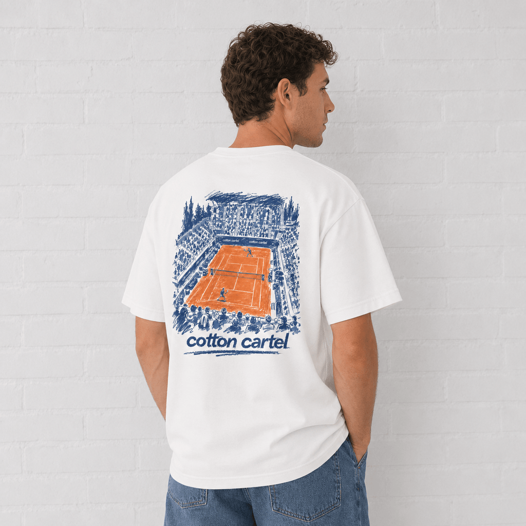 Tennis Clay Court Oversized Box Tee - cotton cartel