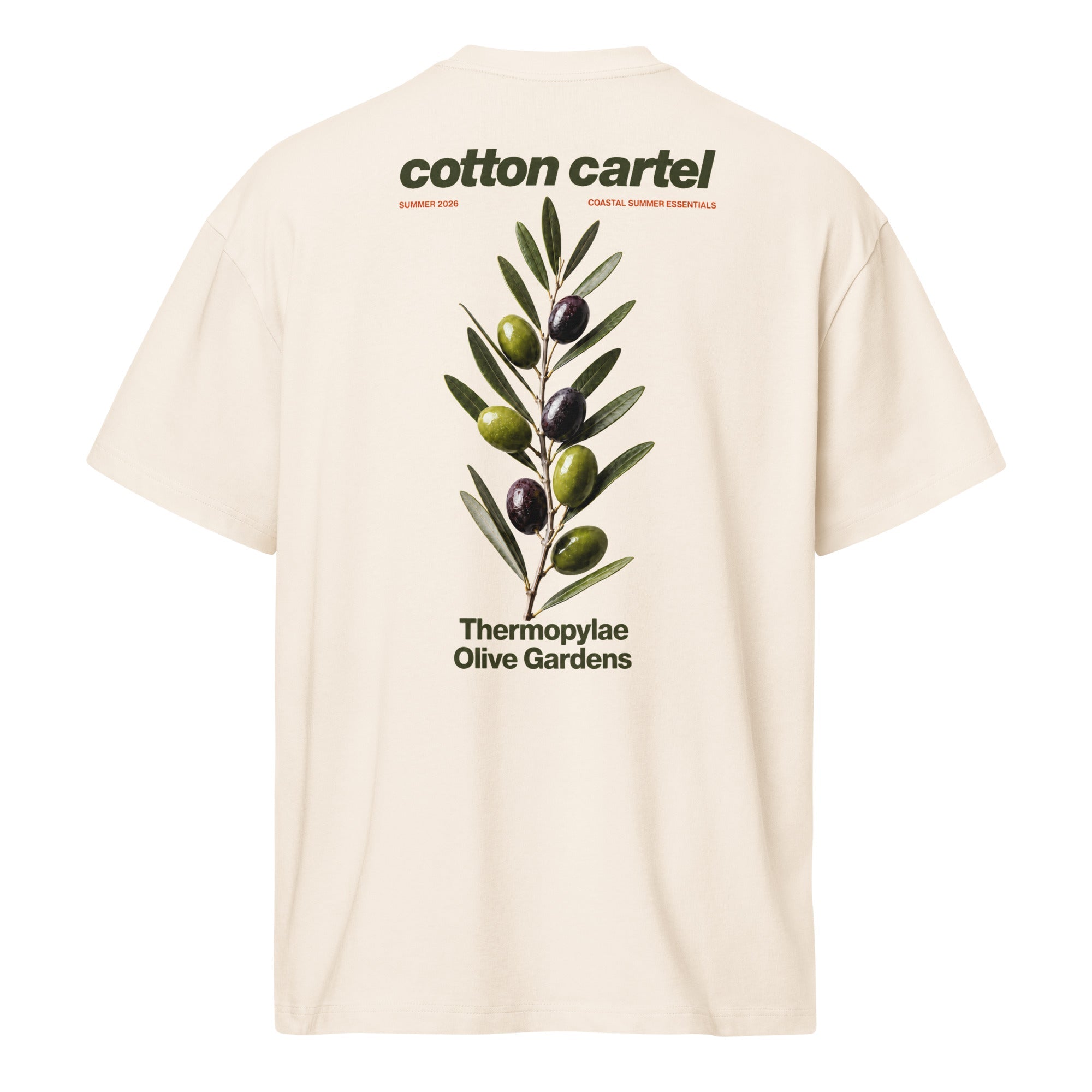 Thermopylae Olive Gardens Oversized Box Tee - cotton cartel