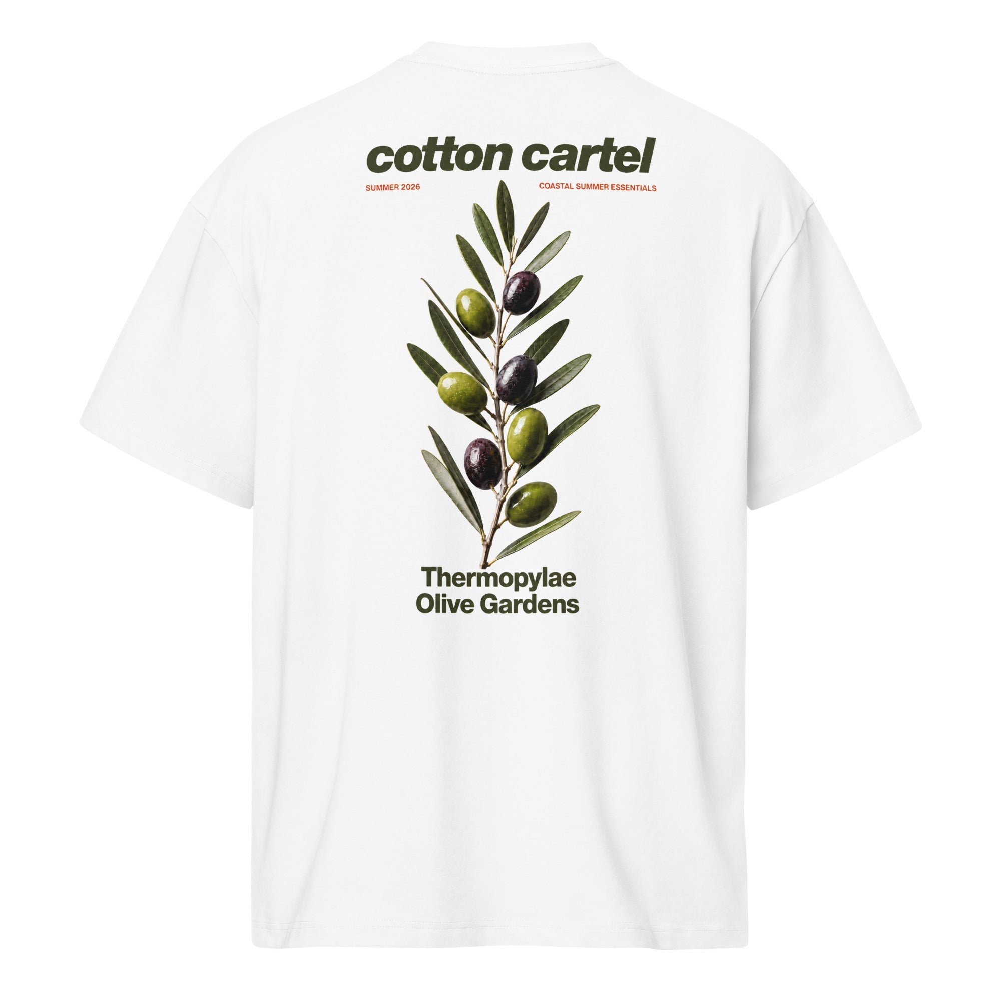 Thermopylae Olive Gardens Oversized Box Tee - cotton cartel