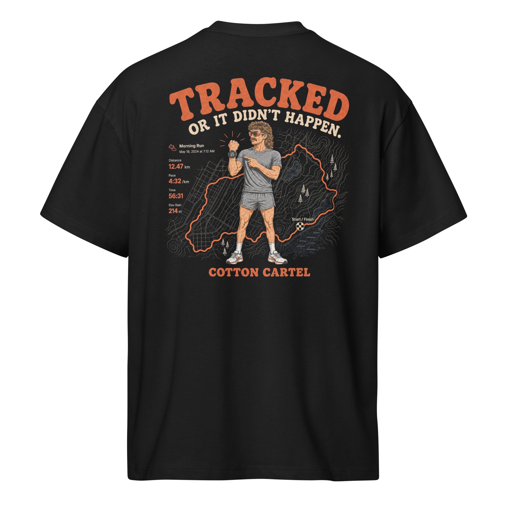 Tracked or It Didn’t Happen Male Oversized Box Tee - cotton cartel