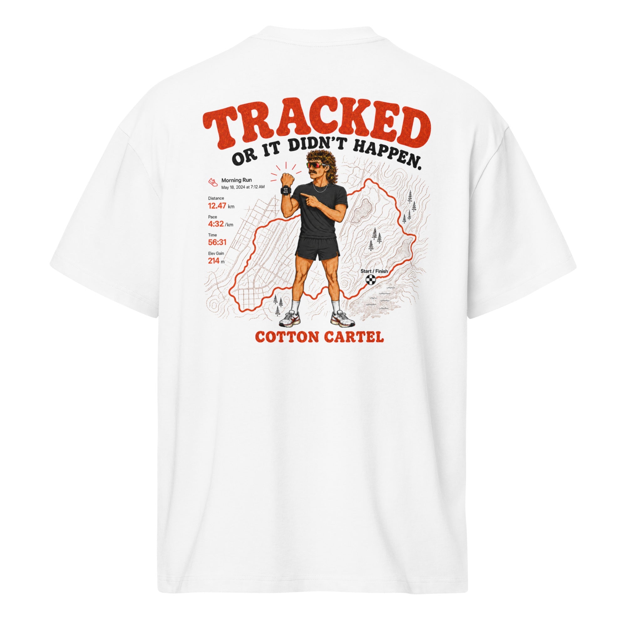 Tracked or It Didn’t Happen Male Oversized Box Tee - cotton cartel