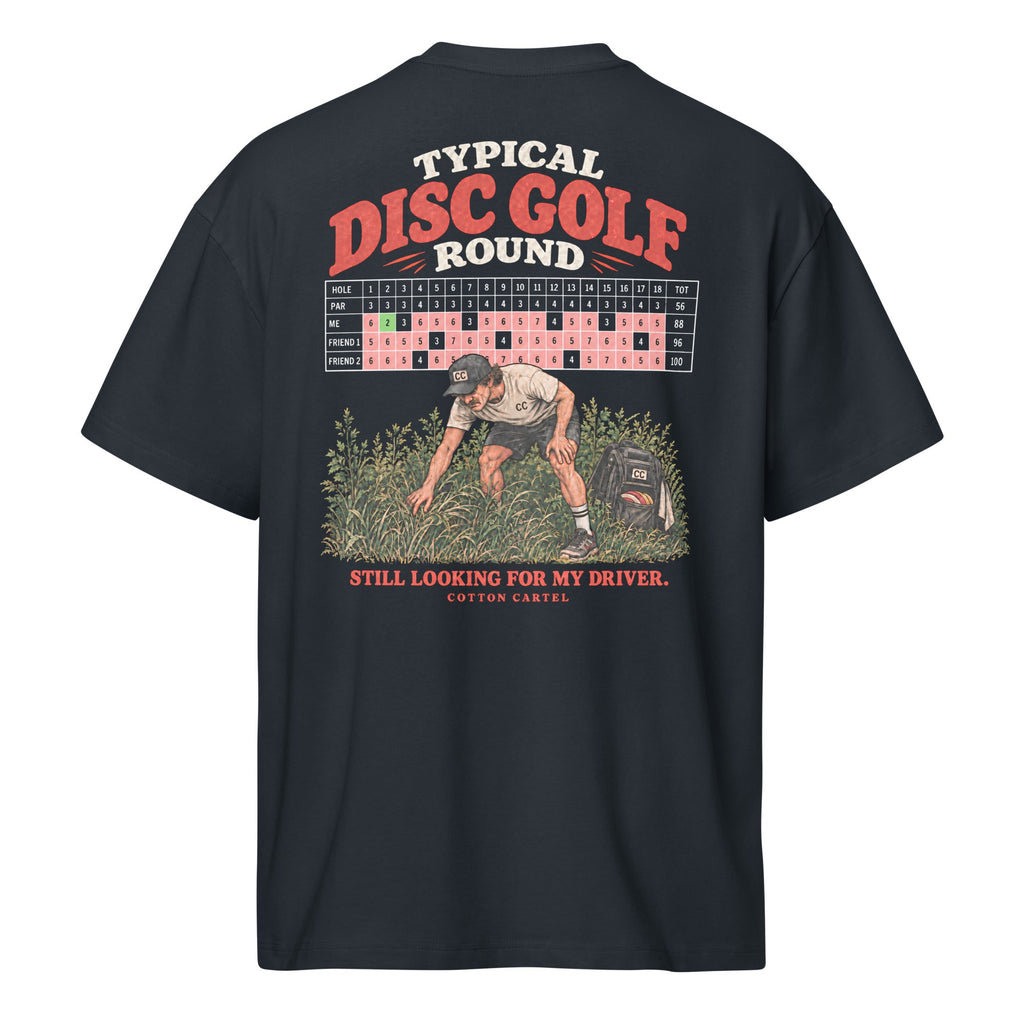 Typical Disc Golf Round Oversized Box Tee - cotton cartel