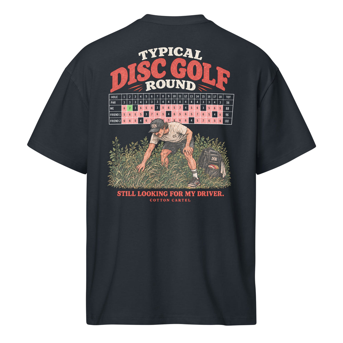 Typical Disc Golf Round Oversized Box Tee - cotton cartel