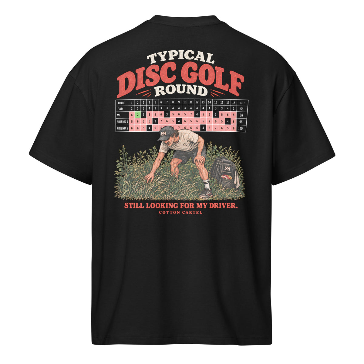 Typical Disc Golf Round Oversized Box Tee - cotton cartel