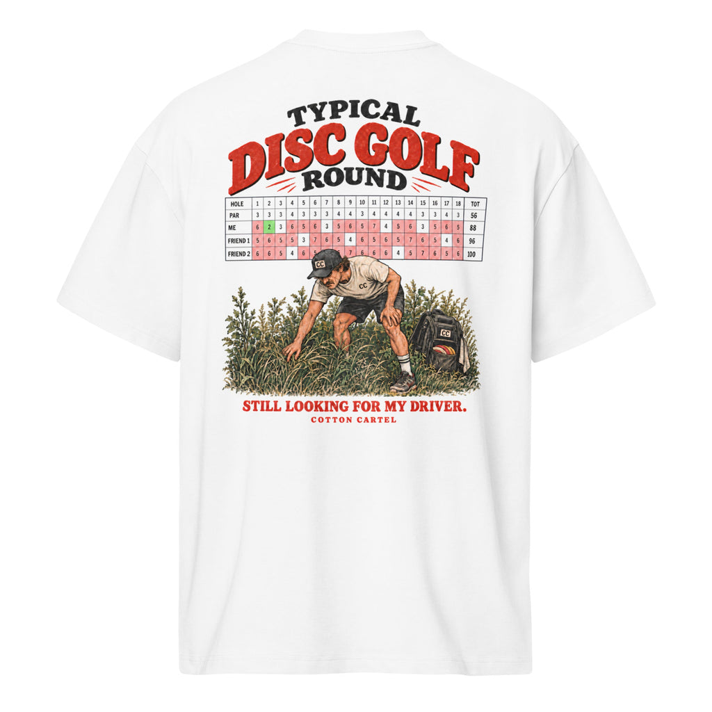Typical Disc Golf Round Oversized Box Tee - cotton cartel